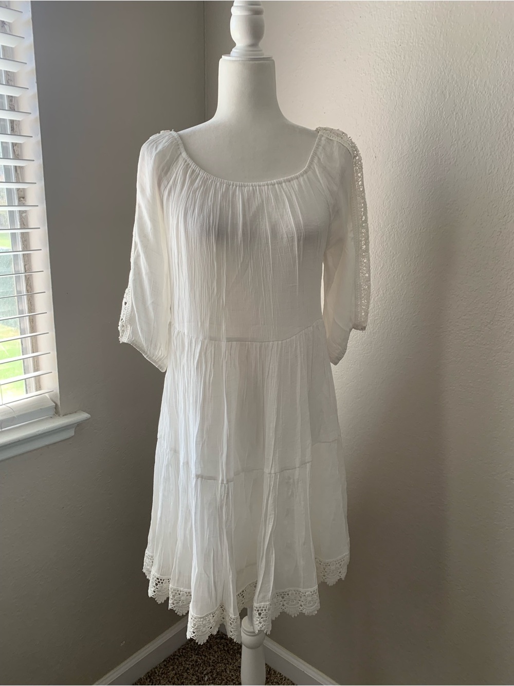 Indigo Rose White Off-Shoulder Blouse